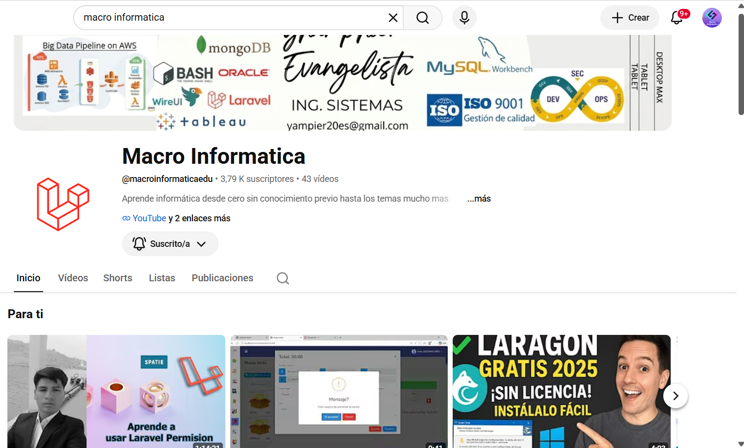Captura de Suscriptores en YouTube